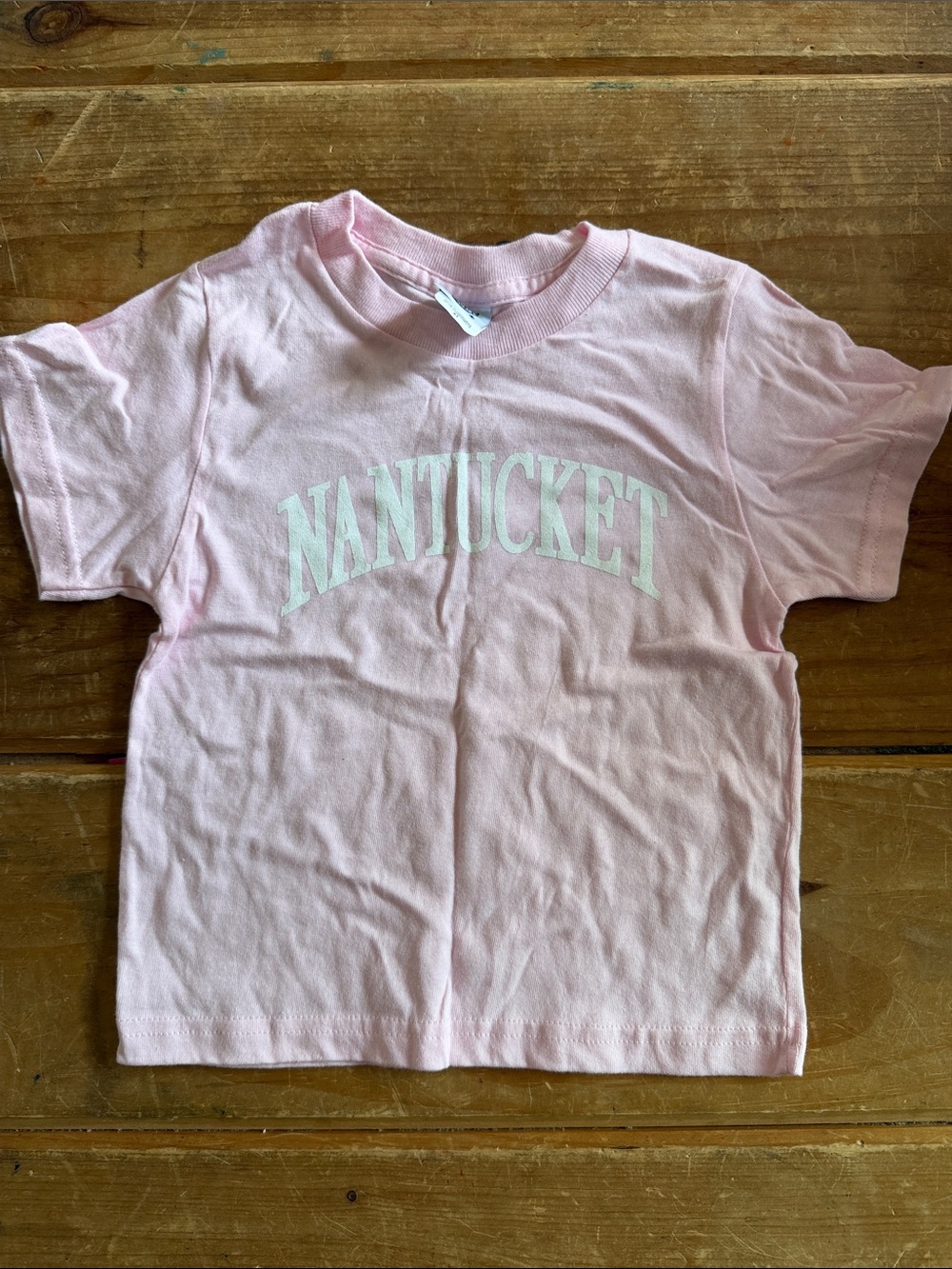 Kids Pink Nantucket Graphic Short Sleeve Tee